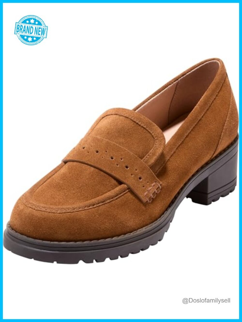 Suede Penny Loafers Round Toe Slip-On Casual Shoes